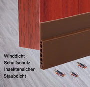 Afdichtamento di porta tozzo stopper premium autoadesivo isolamento acustico freddo porta di casa - 2 x marrone