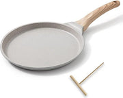 Pannella per crêpe da 20 cm con dispositivo per la distribuzione della pastella - superficie antiscivolo - cottura inductive - colore bianco
