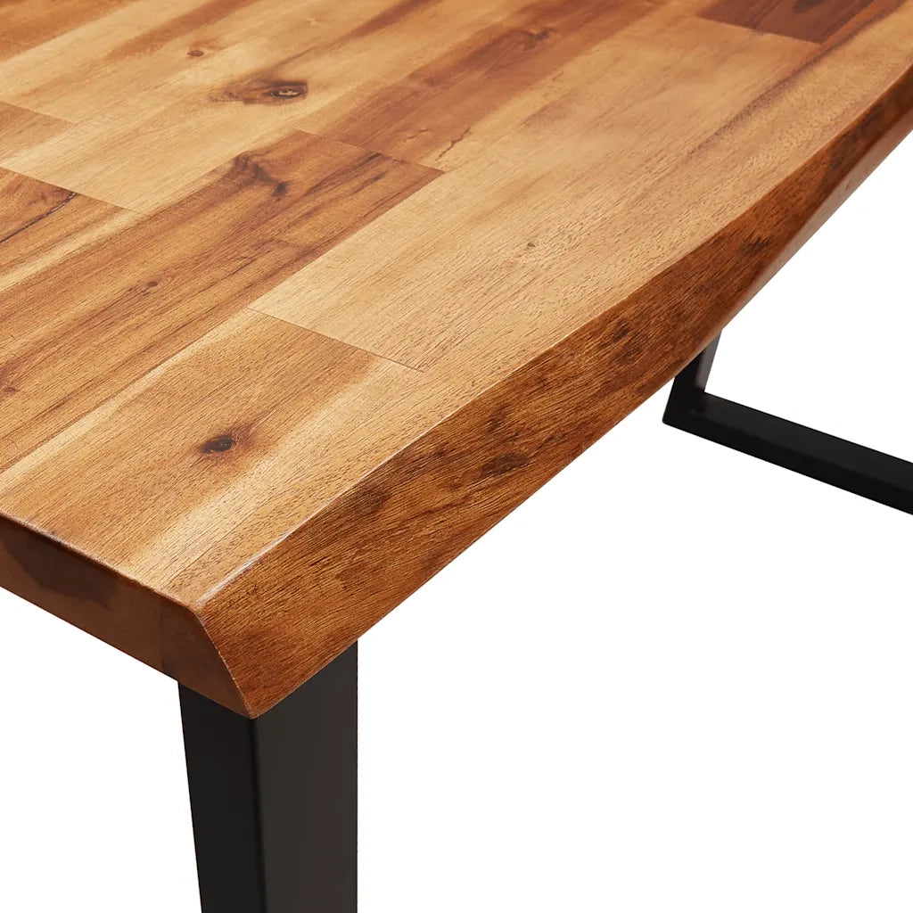 Tavolo Consolle Bordi Vivi 110x35x80 cm Legno Massello Acacia 353296