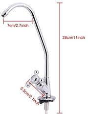 Pompa per rubinetto da cucina, 360° design rotativo, pompa per rubinetto da cucina per filtrazione RO invertita, per acqua potabile (argento)