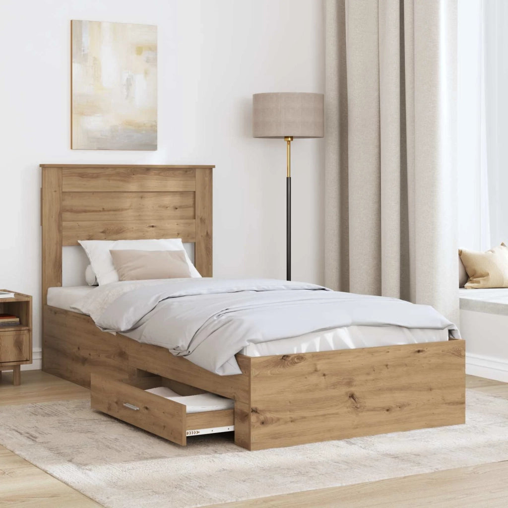 Struttura del letto Rovere artigianale 100 x 200 cm