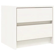 Comodino | Armadio da Notte | Mobiletto da notte Bianco 40x31x35,5 cm in Legno Massello di Pino