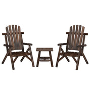Set Divani da Giardino 3 pz in Legno Massello di Abetecod mxl 76487