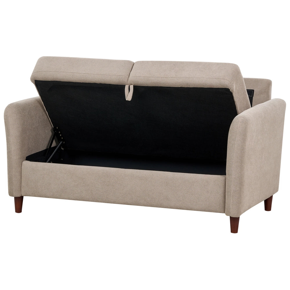 Set da salotto costituito da divani da 2 e 3 posti rivestito in tessuto con braccioli tortora soggiorno stile moderno