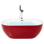 Moderna Vasca da Bagno Freestanding in Acrilico Sanitario rosso 160 cm