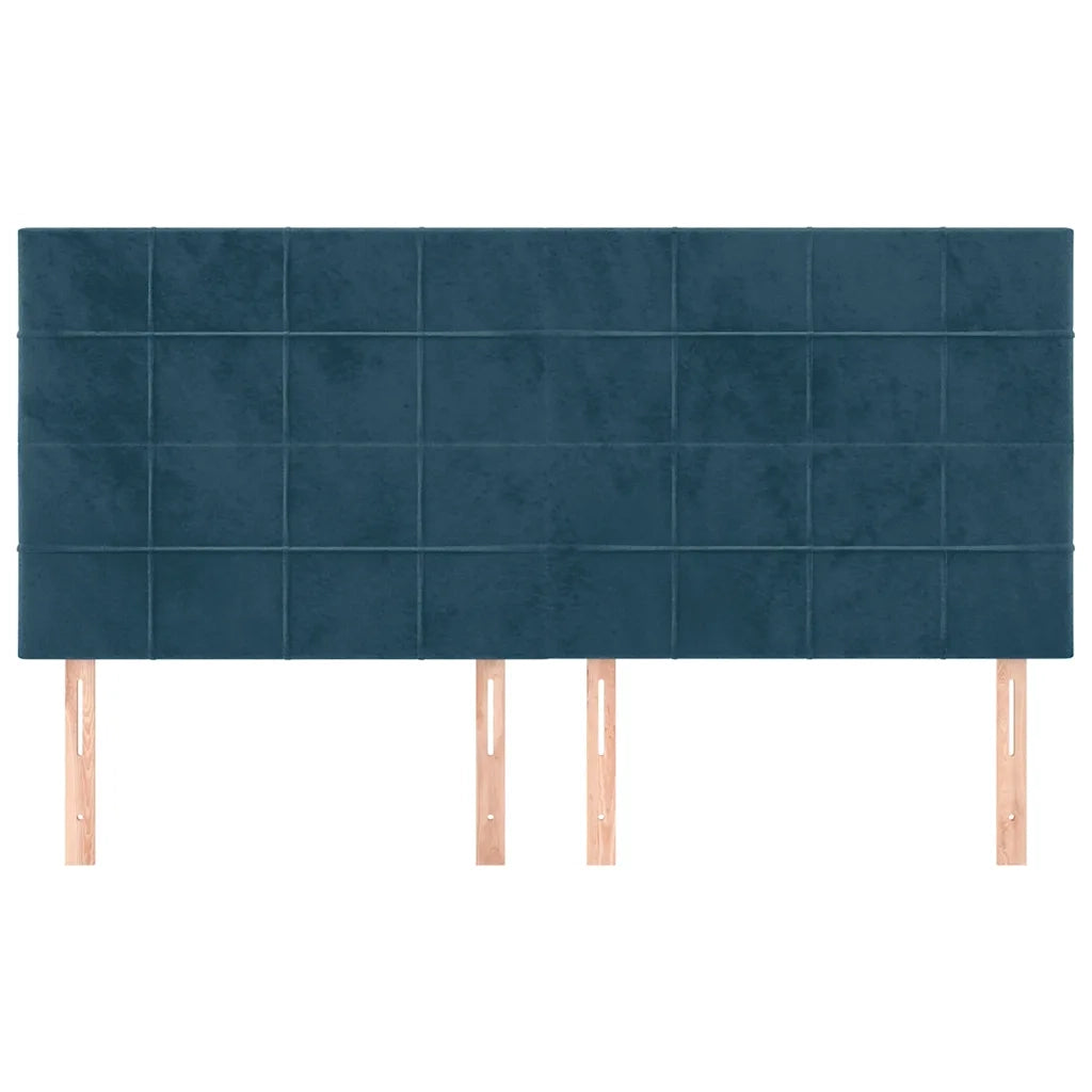 Testiera Blu Scuro 200x5x118/128 cm Velluto 3116402