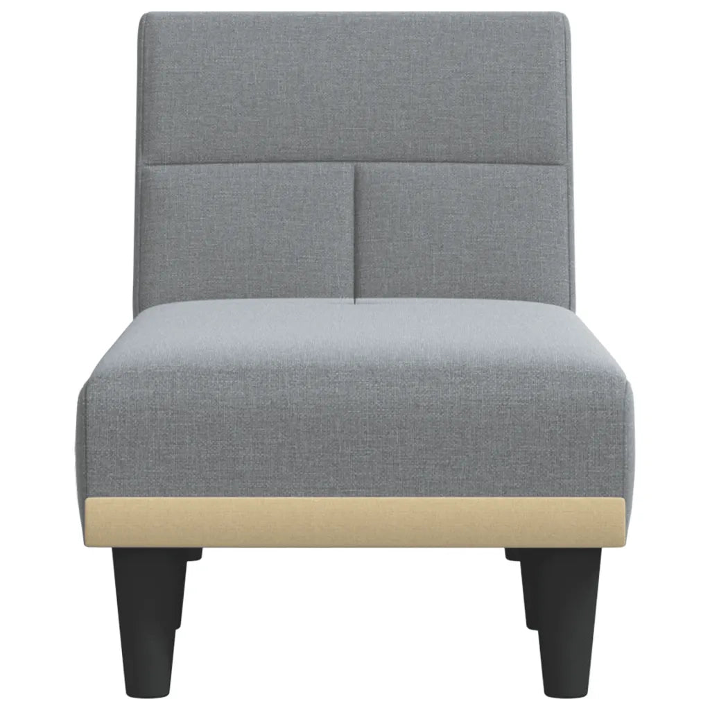 Chaise Longue in Tessuto Grigio Chiaro 352813