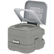 WC Portatile con Doppio Serbatoio 10L ¨C Zephmum ¨C Grigio 36x42x30 cm