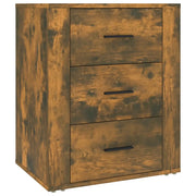 Comodino | Armadio da Notte | Mobiletto da notte Rovere Fumo 50x36x60 cm Legno Multistrato