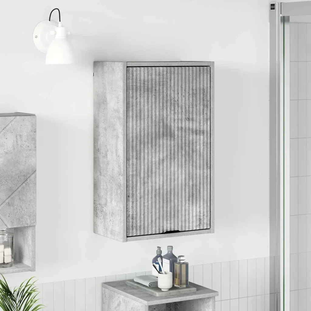 Mobile da Bagno | Armadio da bagno con porta Grigio cemento 39 x 23,5 x 65 cm