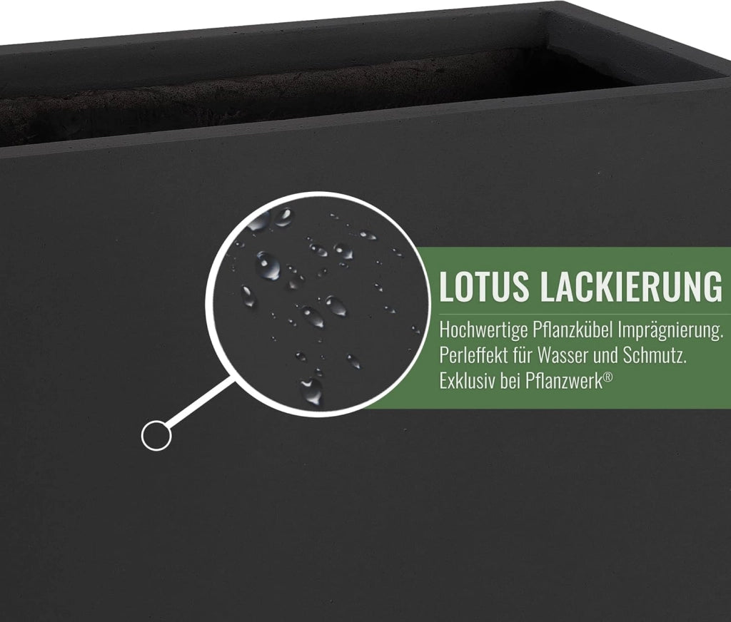 Pflanzwerk® Fioriera Vaso per fiori Portavaso Antracite 30x60x30cm *Resistente al gelo* *Protezione UV* *Europea di qualità*