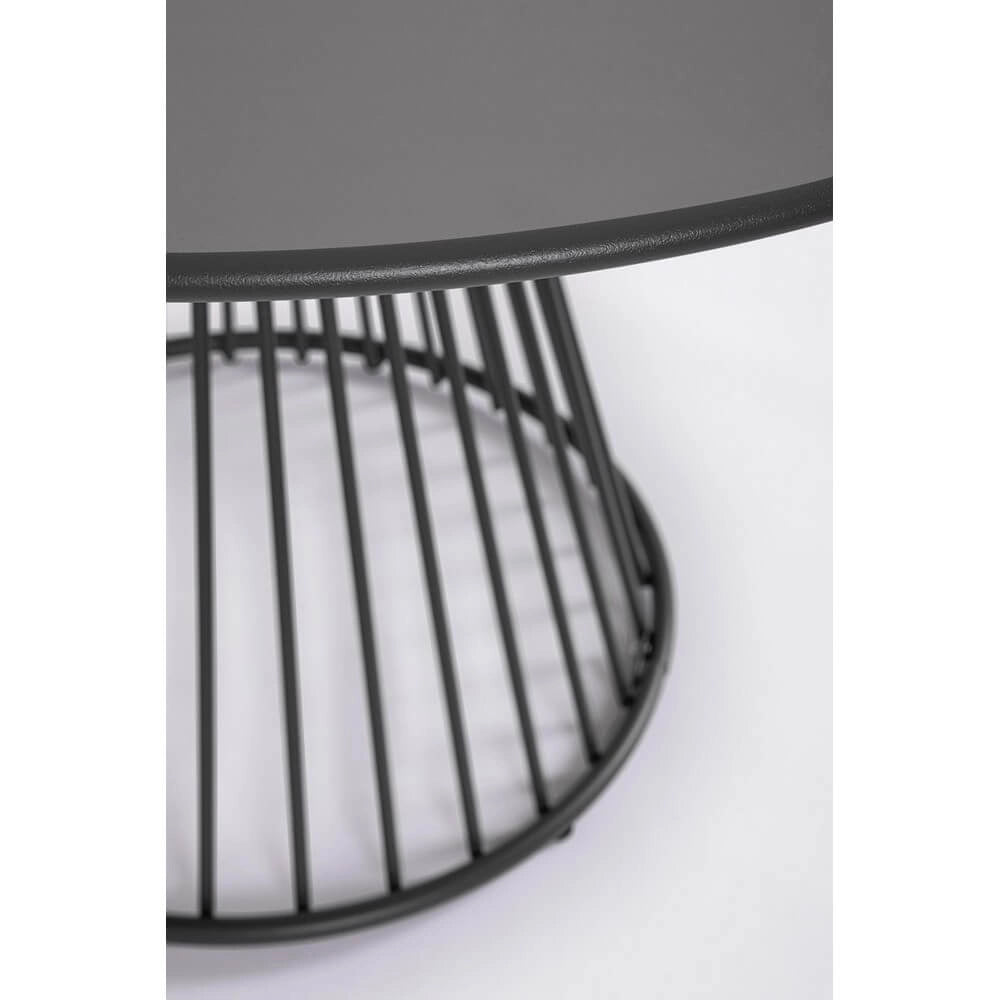 Tavolo da Esterno Rotondo in Acciaio Antracite D120 cm - ORLI