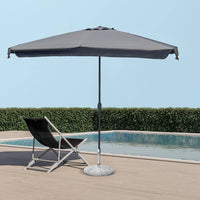 Ombrellone Tondo da Giardino Ø2,7 m 6 Stecche Grigio