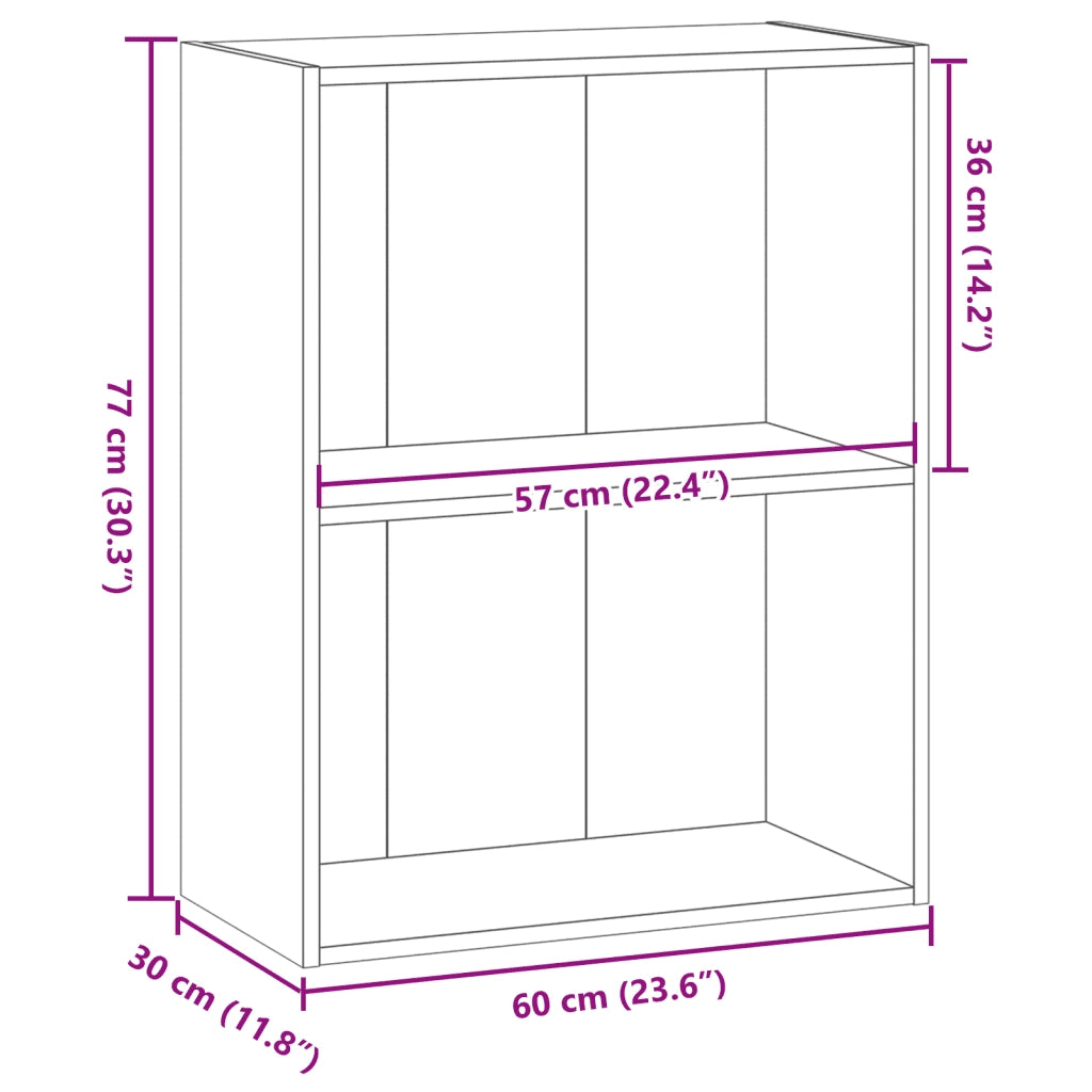 Libreria Rovere Artigianale 60x30x77 cm in Legno Multistrato 857898