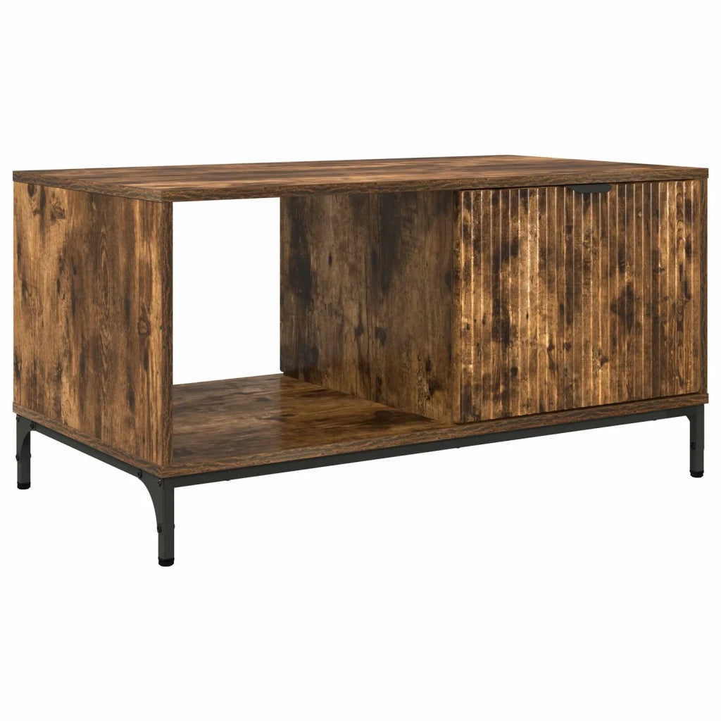 Tavolino da salotto con cassetto Rovere fumé 90 x 49 x 46 cm 883449