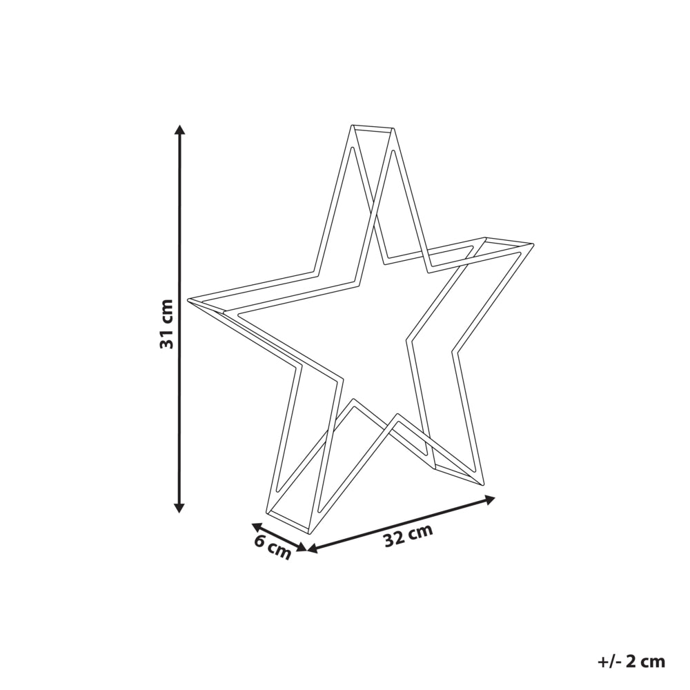 Decorazione natalizia a LED stella per interni ed esterni luci LED illuminazione in metallo bianco Simo accessorio di Natale