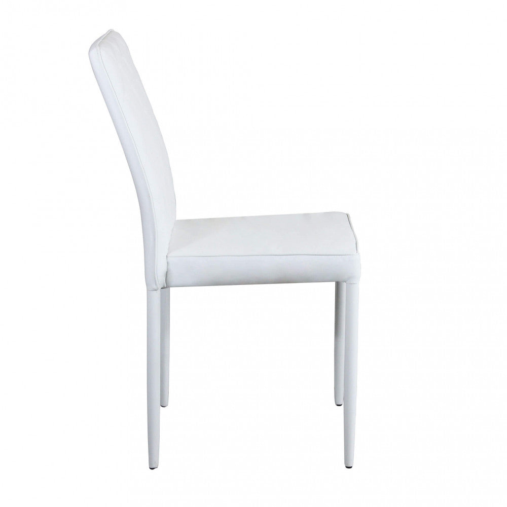 Sedia Blossom 41x50x91 h cm in Similpelle Bianco