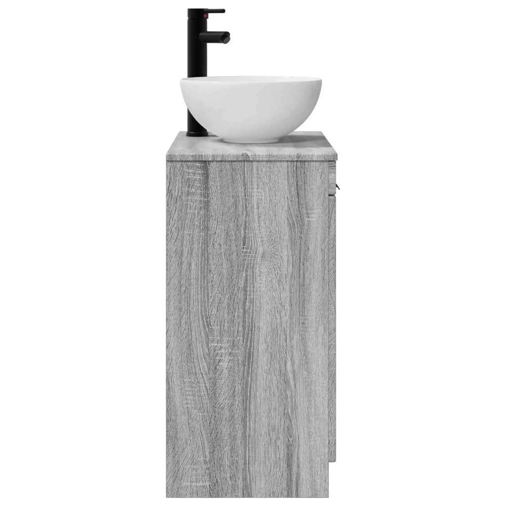 Mobile da bagno con lavabo Sonoma grigio 54 x 35 x 83 cm