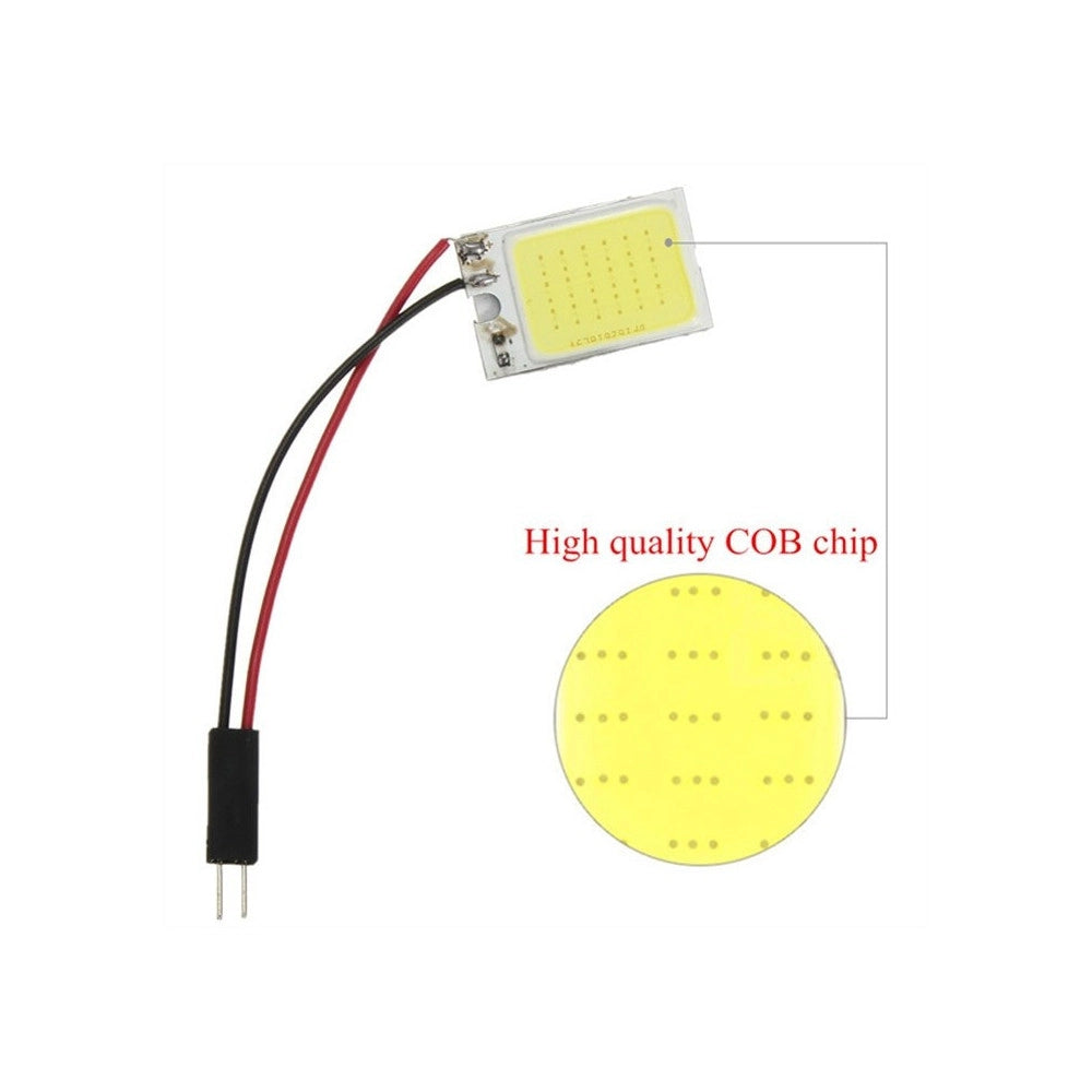 Trade Shop - Pannello Led Cob Chip Luce Cortesia Interno Auto Adattatore T10 -