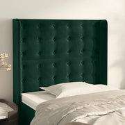 Testiera ad Orecchio Verde Scuro 103x16x118/128cm in Vellutocod mxl 73762
