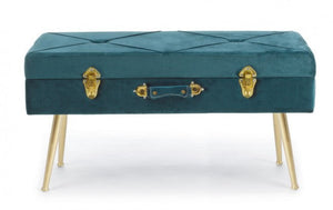 Panca Contenitore Polina in Tessuto effetto Velluto Navyus