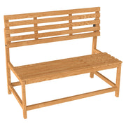 Panca da giardino in teak 2 posti; schienale convertibile; resistente ai raggi UV; 110x61x89cm; mobili da esterno versatili