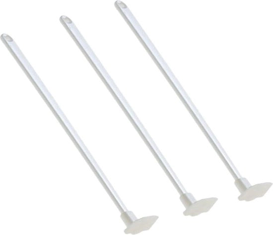 Set di spatole in silicone da 3 pezzi - per bicchieri e torte - bianco