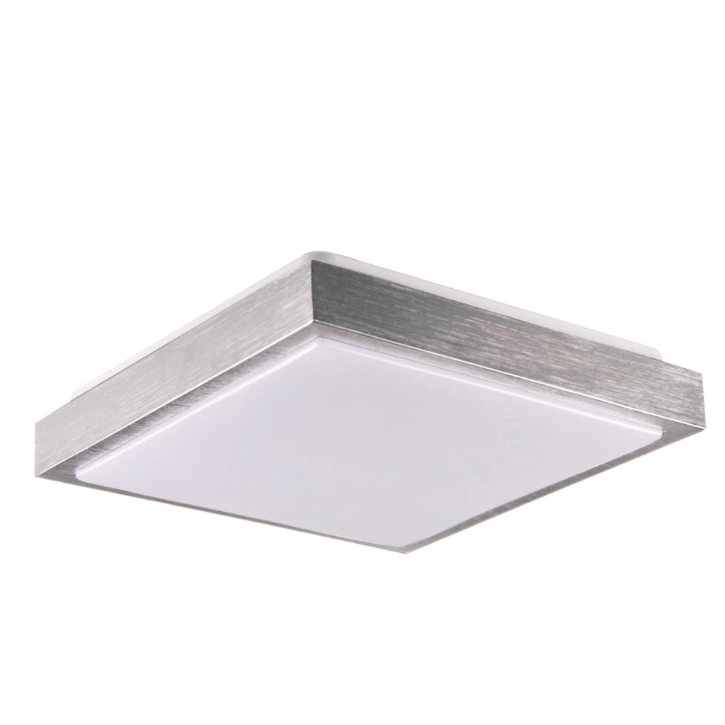 Plafoniera quadrata Kazimierz argento 30cm 2xE27 Polux