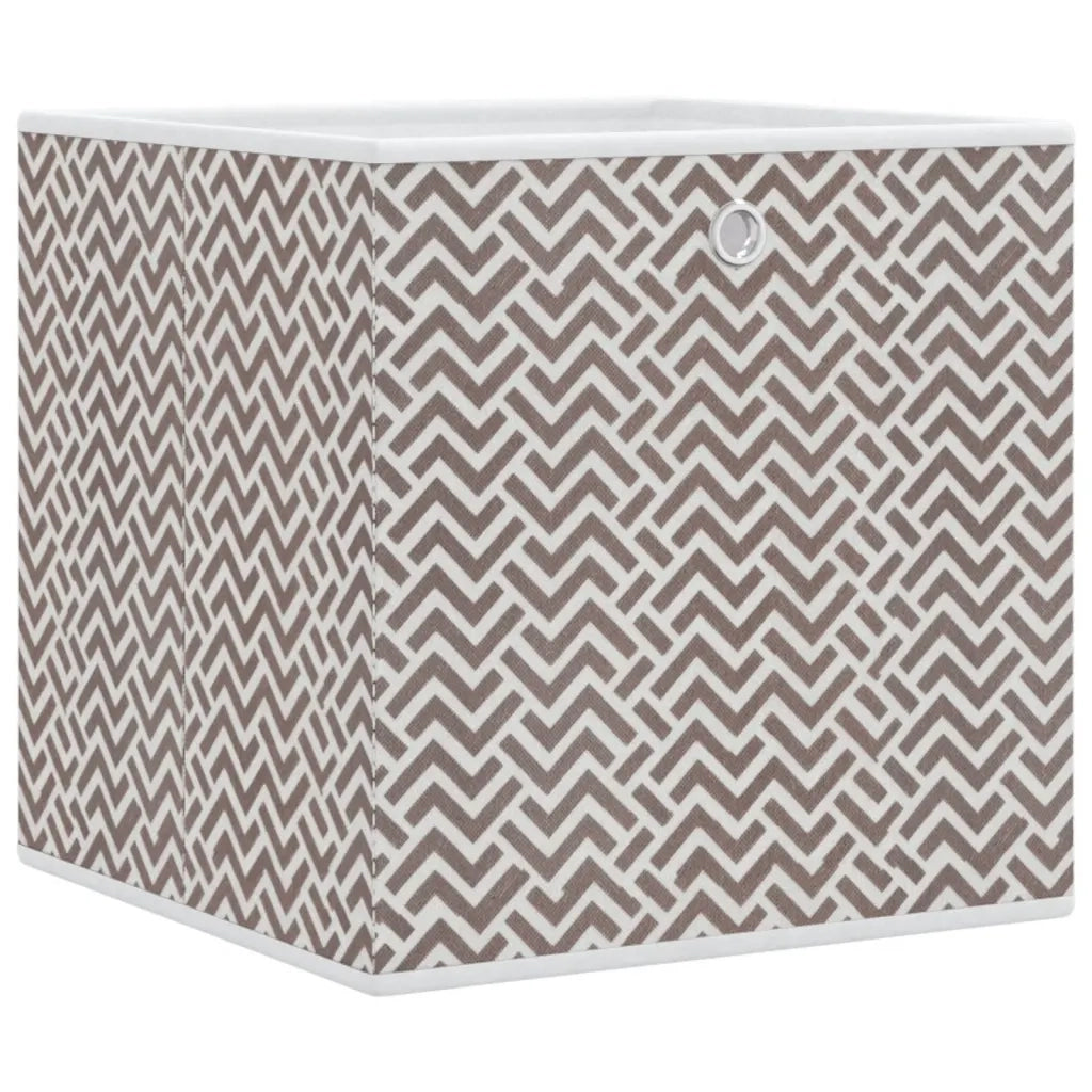 Scatole Portaoggetti 4pz Marrone 32x32x32cm Tessuto non Tessuto 4018985