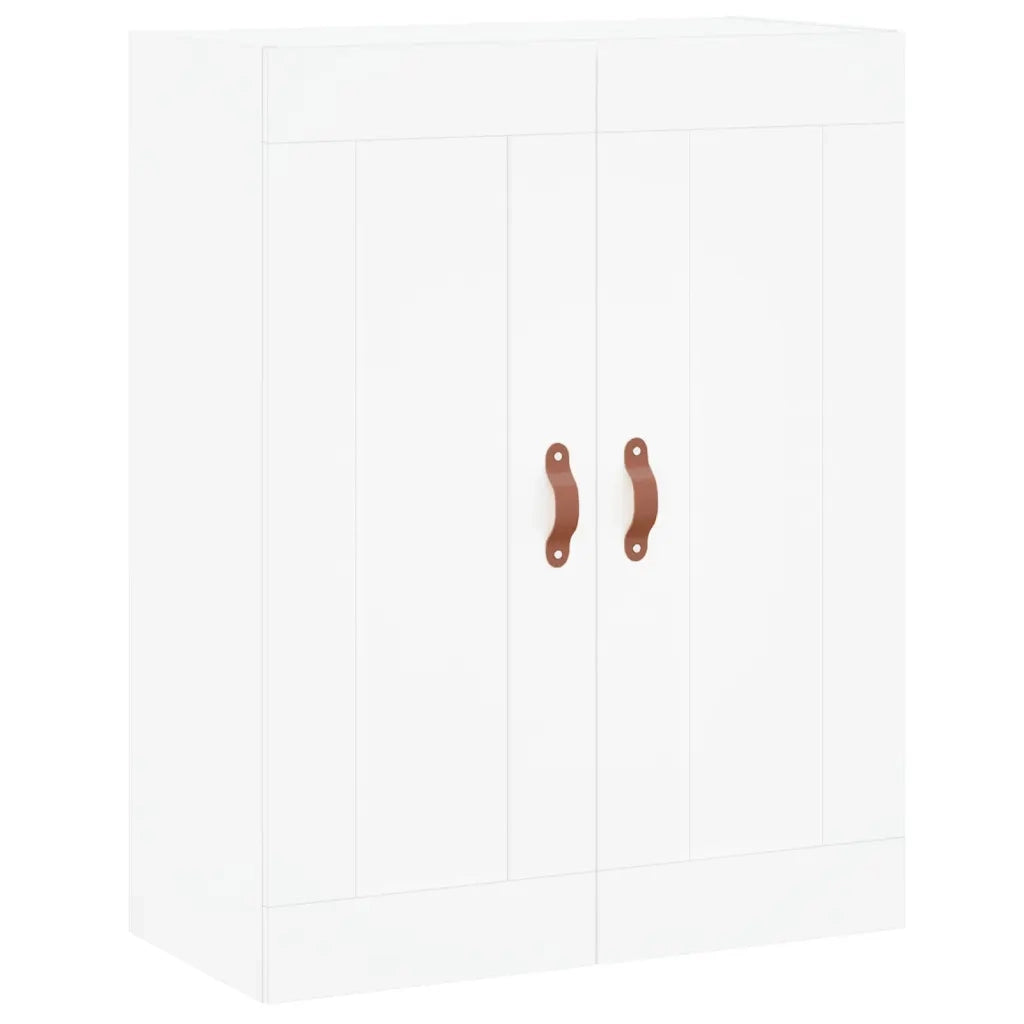 Elegante mobiletto a parete con 3 scomparti 69,5 x 34 x 90 cm in legno composito bianco 02_0048898
