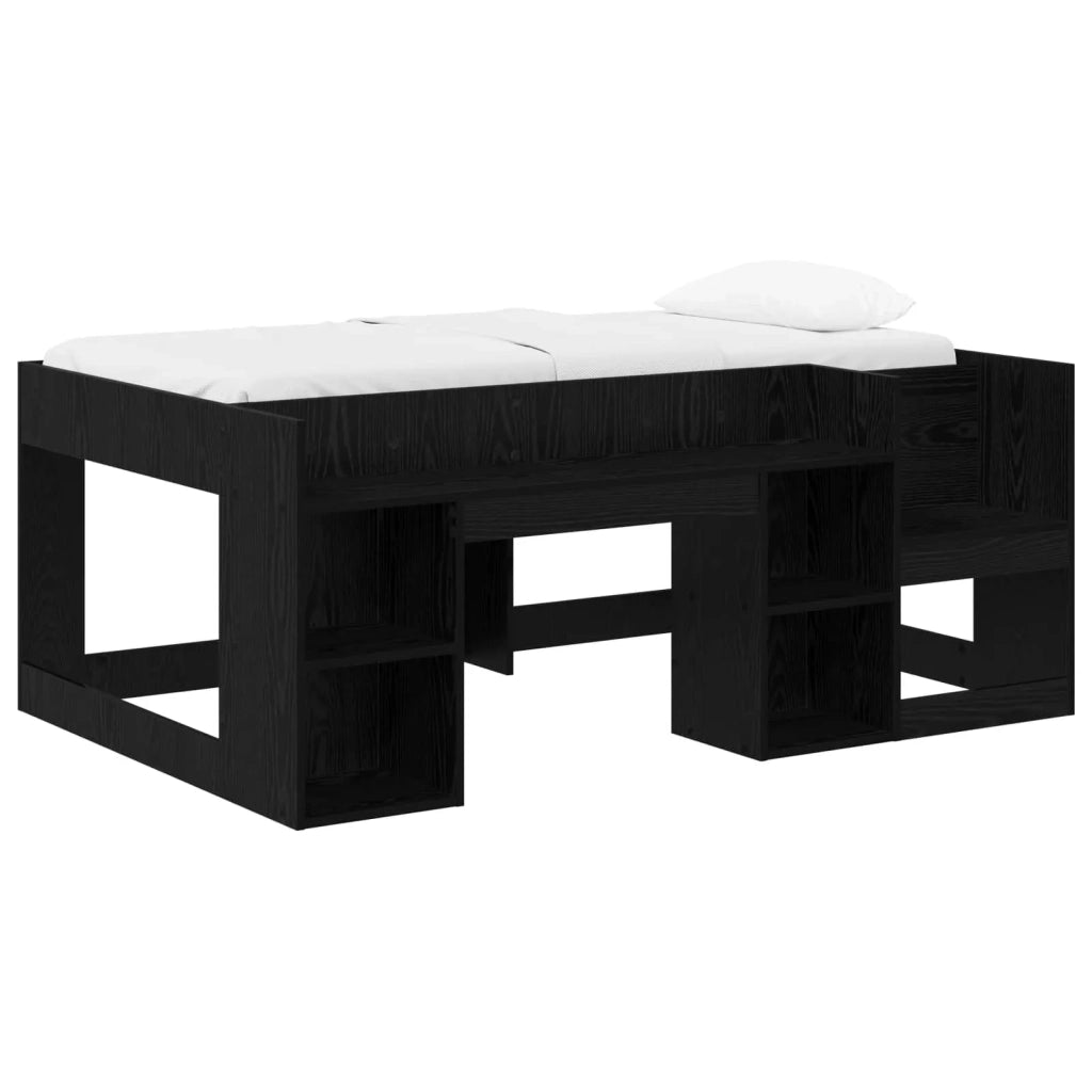 Telaio del letto con storage Rovere Nero 80 x 160 cm 3422620
