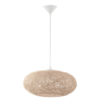 Lampadario A Sospensione Classico Campilo Policarbonato Bianco Beige 1 Luce E27