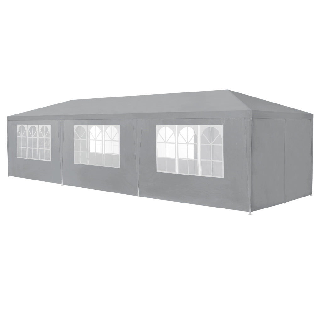 Gazebo per Eventi Wedau con Copertura Impermeabile 900x300x255 cm Grigio Scuro casa.pro