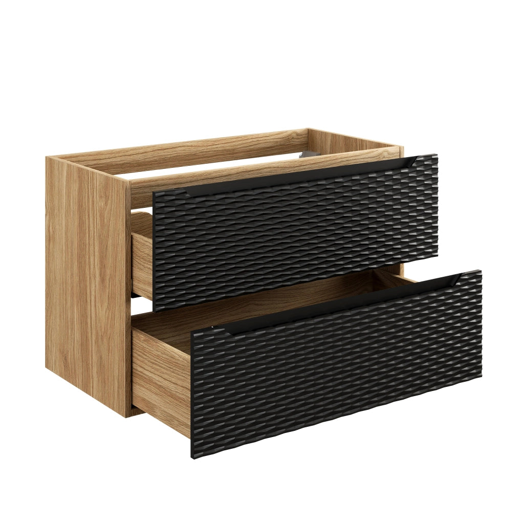 Mobile sottolavabo 90 cm 2 Szuflady Ocean Black 90 x 57 x 46 cm