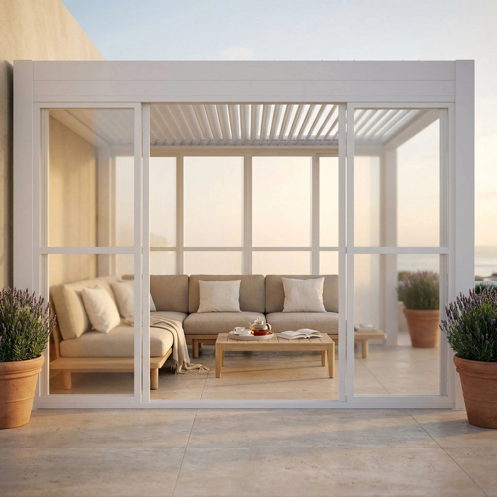 Parete laterale in policarbonato per pergola bioclimatica Tony - TONY