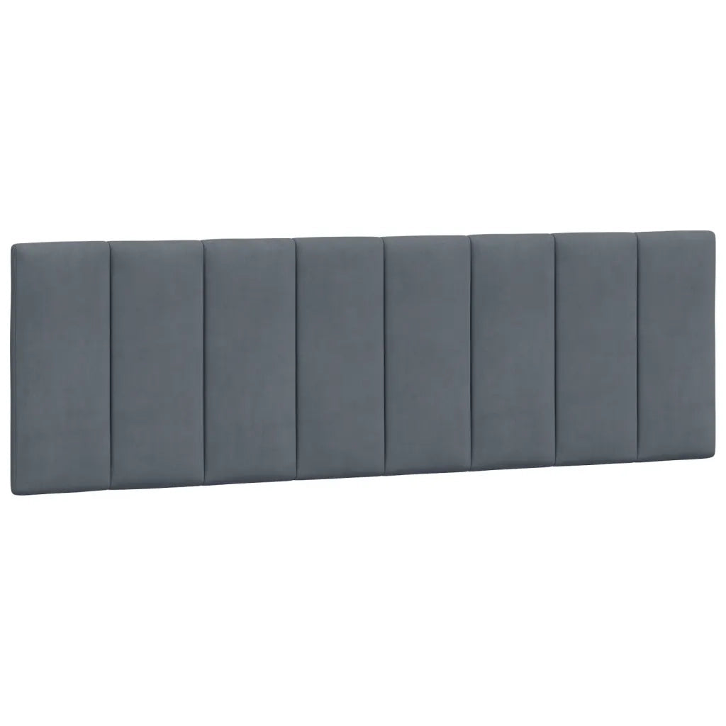 Letto con Materasso Grigio Scuro 160x200 cm in Velluto