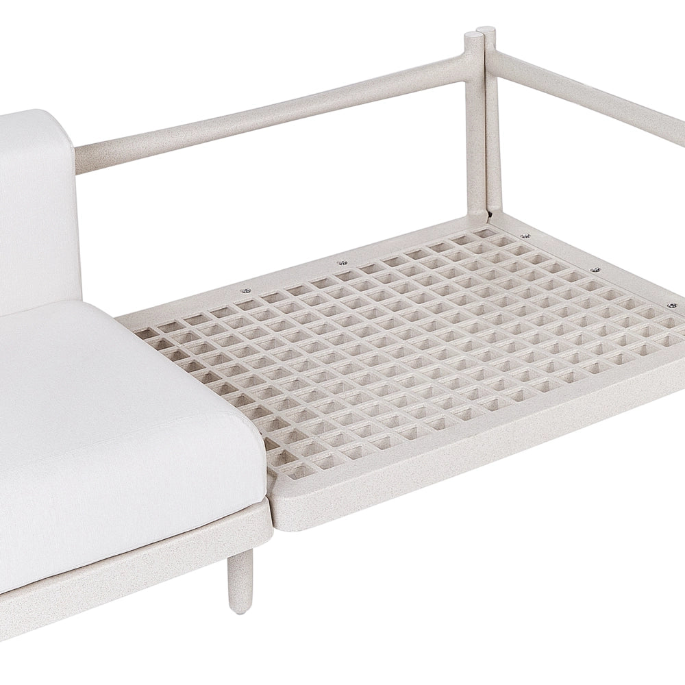 Divano da giardino a 2 posti Light Beige Struttura sintetica per esterni con cuscini Stile moderno