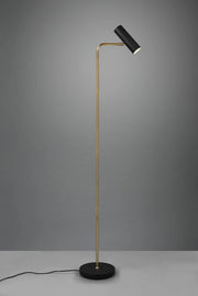 MARLEY PIANTANA SPOT CILINDRO OTTONE SATINATO + NERO H. 151CM 1 LUCE ATTACCO GU10
