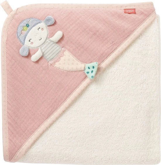 Asciugamano per bambini con cappuccio - asciugamano con cappuccio e zeemeermin - per bambini e piccoli dai 0+ mesi - dimensioni: 80 x 80 cm
