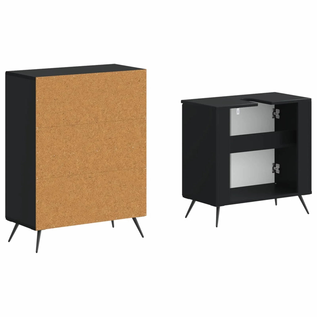 Set di Armadi da Bagno da 2 Pezzi BREDA Nero 3417640