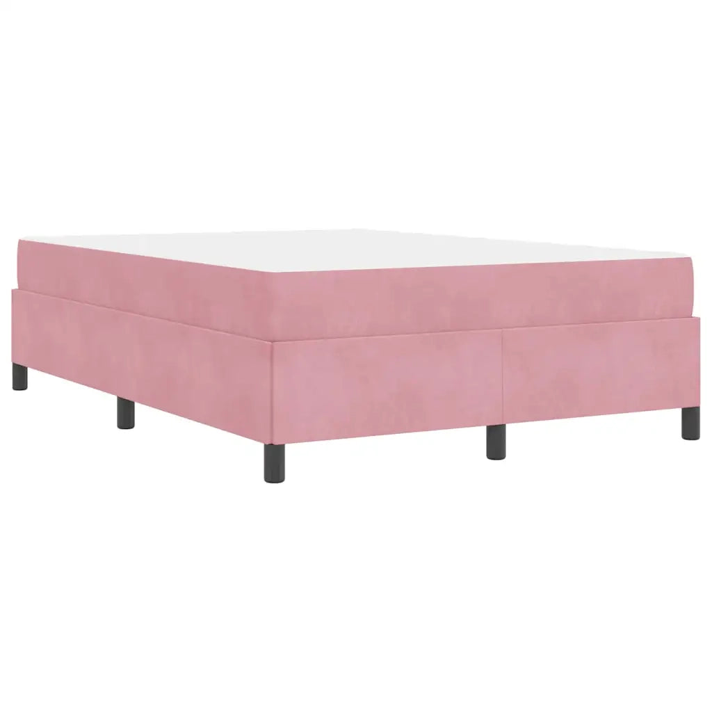 vidaXL Struttura del letto Rosa e bianco 140 x 200 cm Velluto