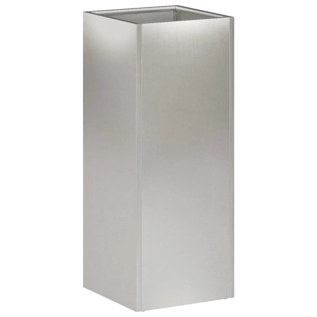 Vaso da giardino 2 pz Argento 20 x 20 x 40 cm Acciaio Inox 8005297