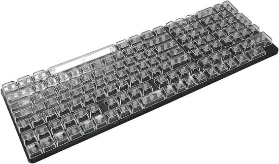 Set di tasti PC trasparenti per tastiera meccanica - altezza elevata - bianco