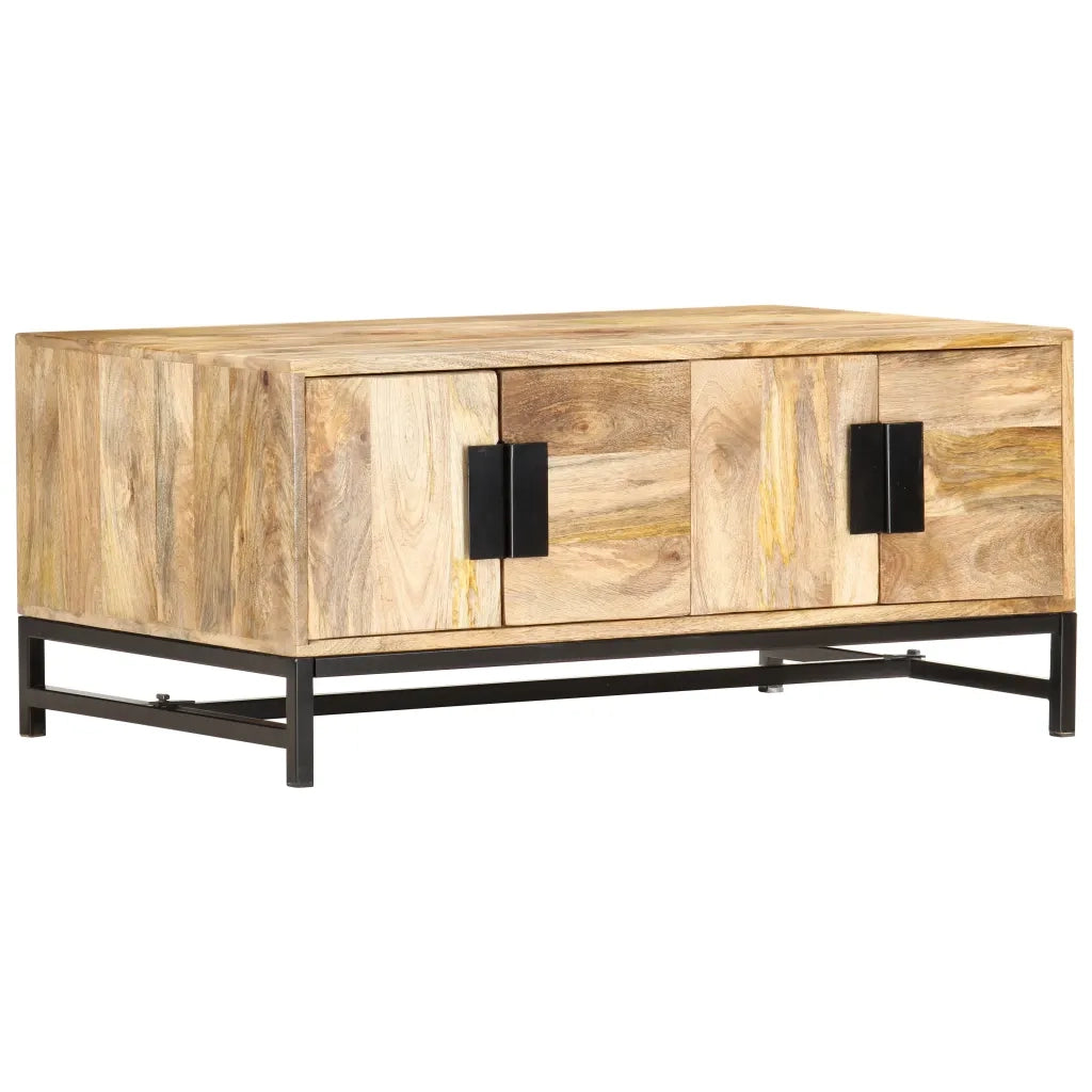 Tavolino da Salotto 90x55x40 cm in Legno Massello di Mango 285869