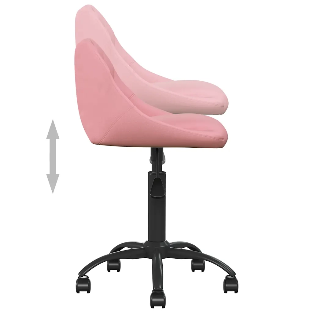 Sedia da Pranzo Rosa in Velluto
