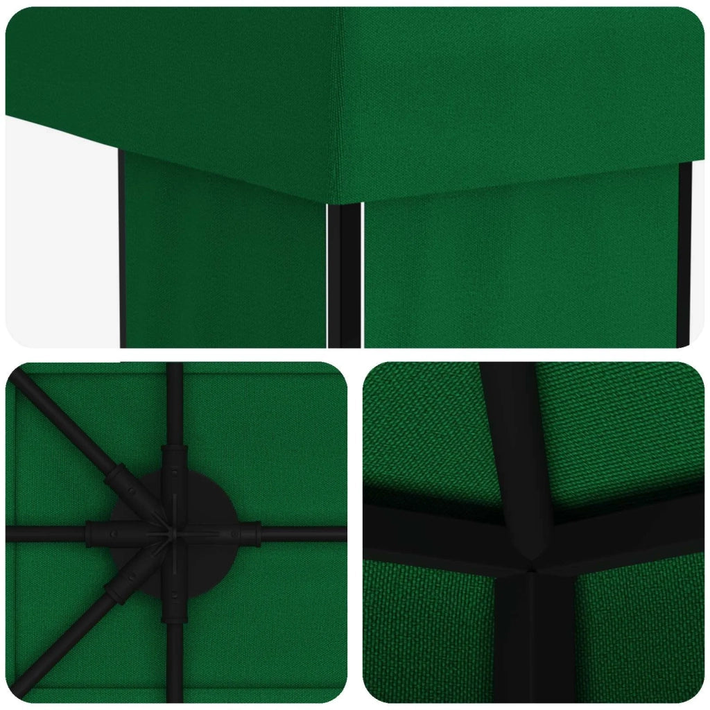 Gazebo 4 × 3 m Verde Poliestere e Acciaio 190 900377