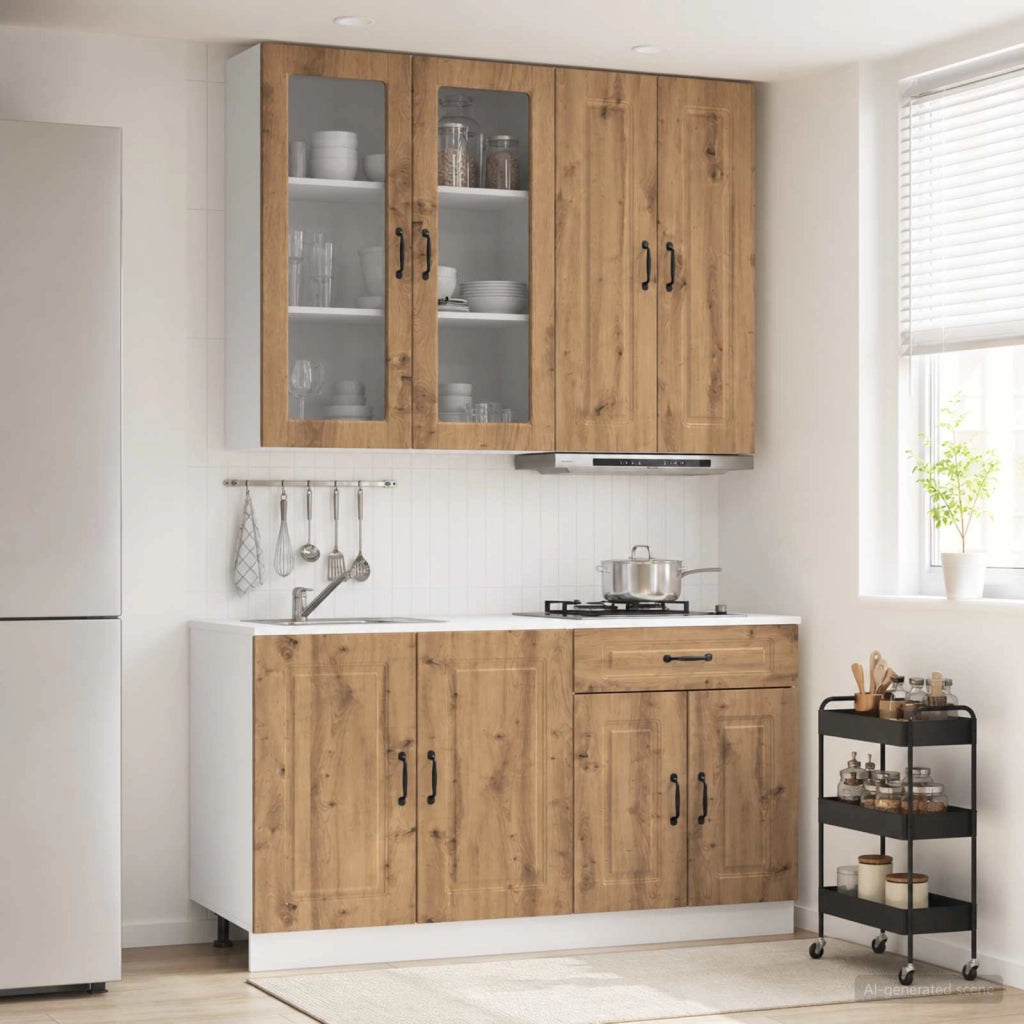 Unità Cucina KALMAR 4 pz Rovere Artigianale 3438314