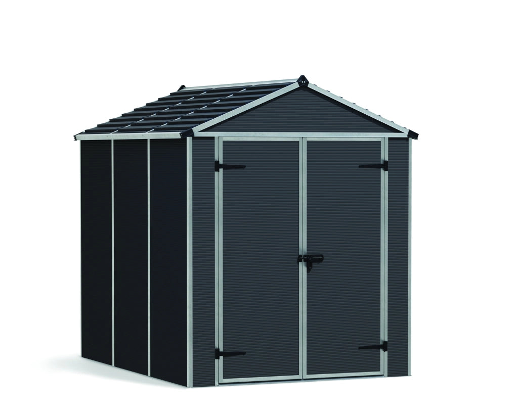 Casetta Da Giardino in Policarbonato Ultra Resistente Rubicon  229X185X217 cm Grigio Scuro