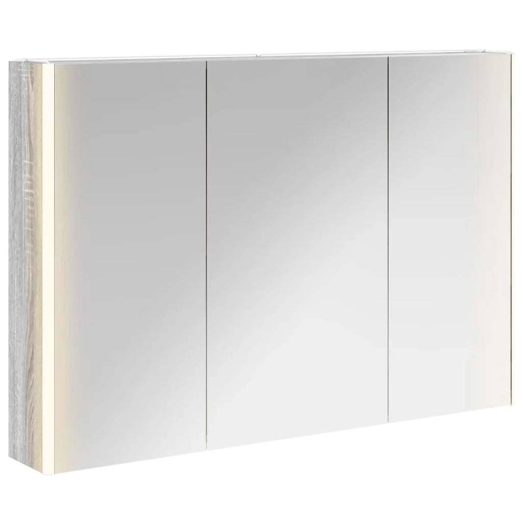 Mobiletto per specchio da bagno Grigio Sonoma
