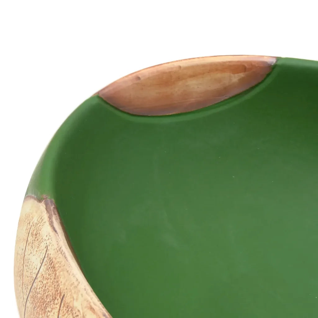 Lavabo da Appoggio-Lavandino Verde e Marrone Ovale 59x40x15 cm Ceramica